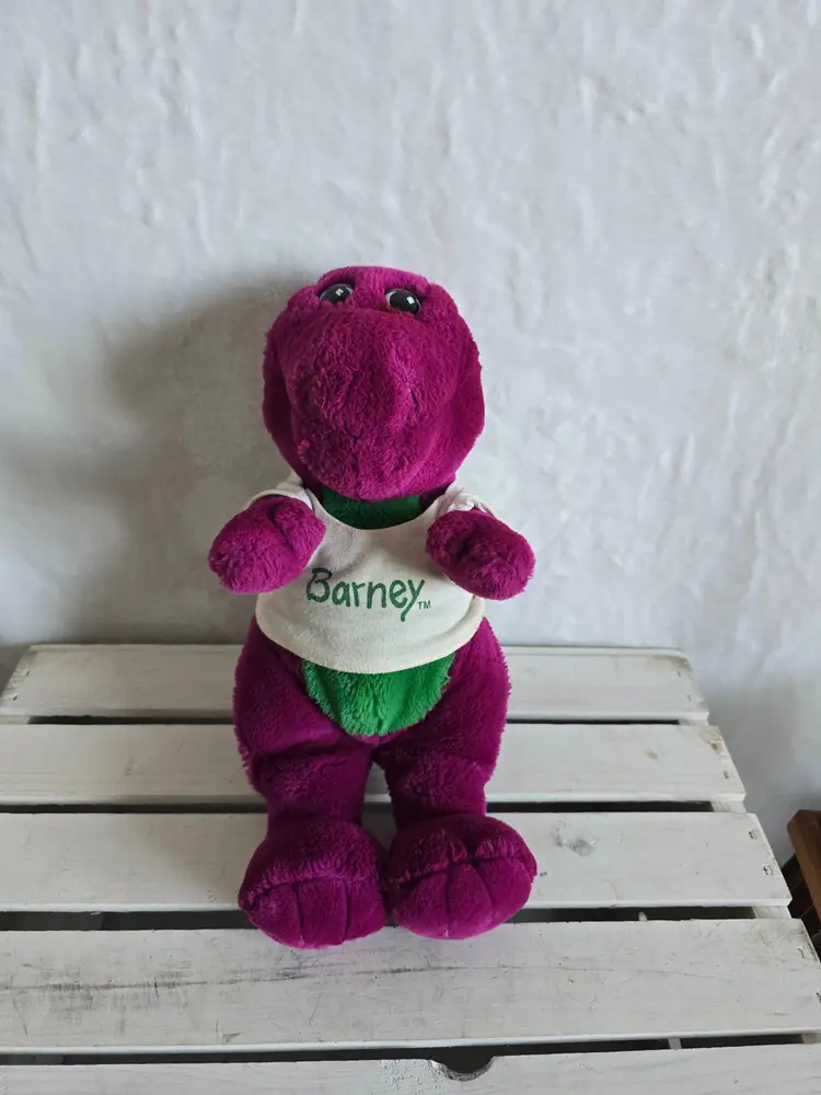 Vintage 1992 Barney The Purple Dinosaur Plush Lyons Group 10"  with shirt