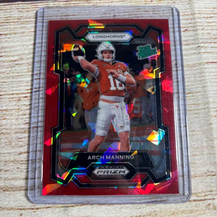 2024 Panini Prizm Draft Picks #192 Arch Manning Texas Longhorns Rookie Red Ice