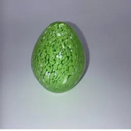 Green Speckled Glass Paperweight! 2 1\4" Tall!