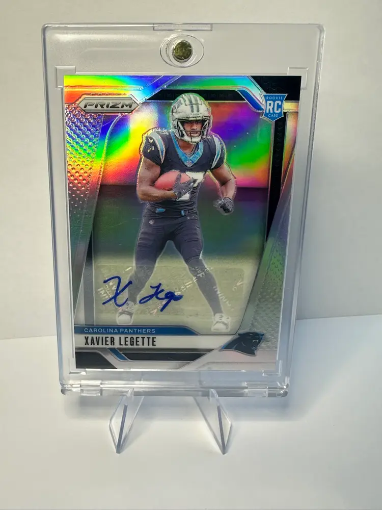 2024 Panini Prizm XAVIER LEGETTE Silver Prizm Auto #398 Refractor. Panthers.