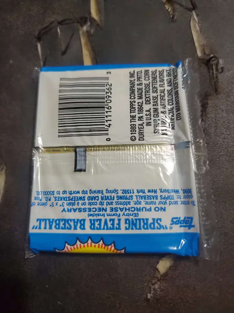 1989 Topps Major League Baseball Pack