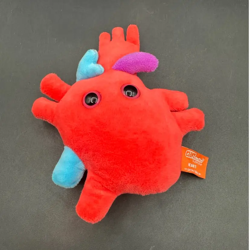 “Give Your Heart Away For Christmas” Stuffed Plushie Heart Toy, Giant Microbes Anatomy Toy