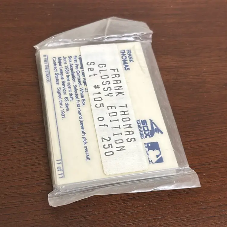 1991 Star Co. Frank Thomas Chicago White Sox 11-card baseball set.