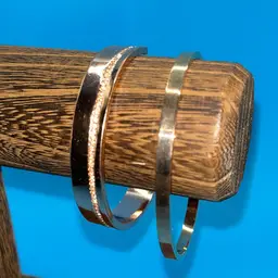 Two Copper Cuff Bracelets + Knot Bracelet