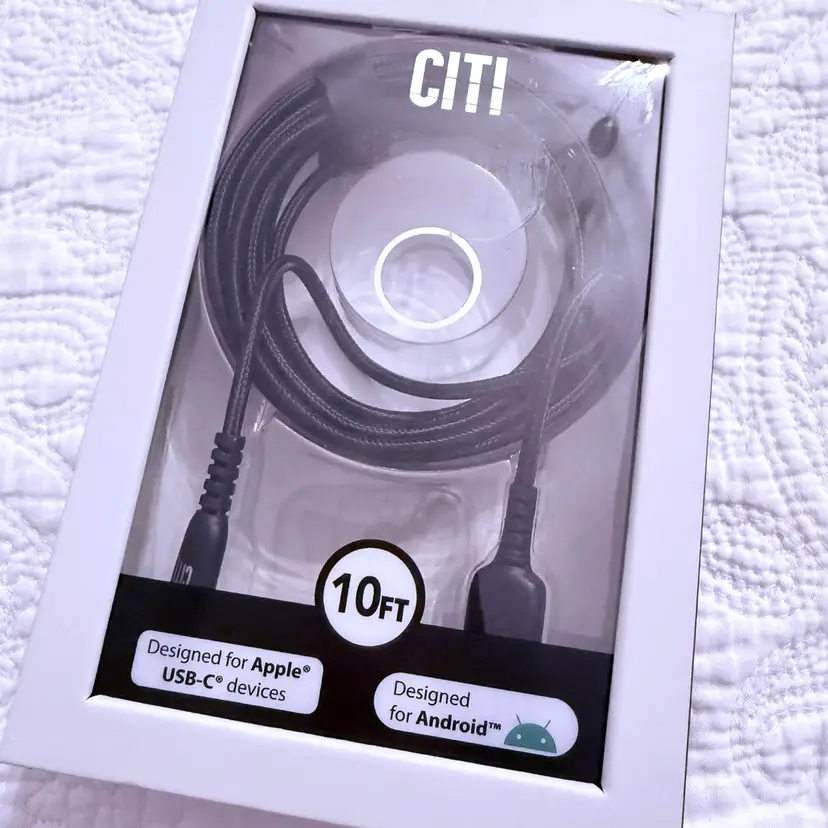 CITI 10ft Braided USB-A to USB-C Cable