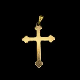 VTG Gold Tone Cross Metal Pendant