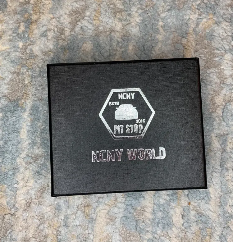 NCNY Pit Stop Saffiano Leather & Fiber Carbon Men's Wallet with RFID Blocking