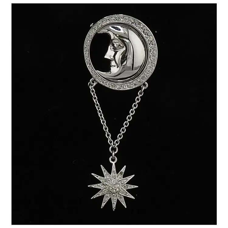 Nicky Butler Moon And Star Brooch