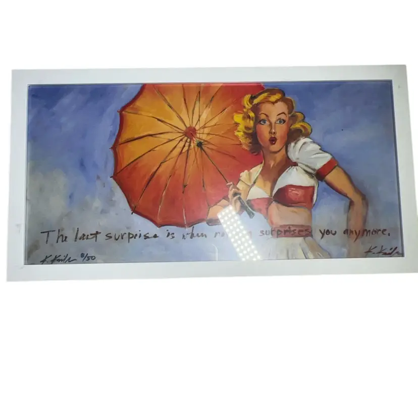 19x10 Signed, Framed And Numbered Kathleen Kiefer Print