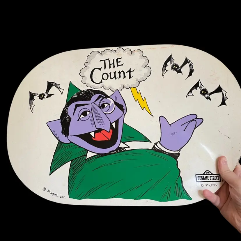 Single CTW Vinyl Placemat - Sesame Street Count Von Count