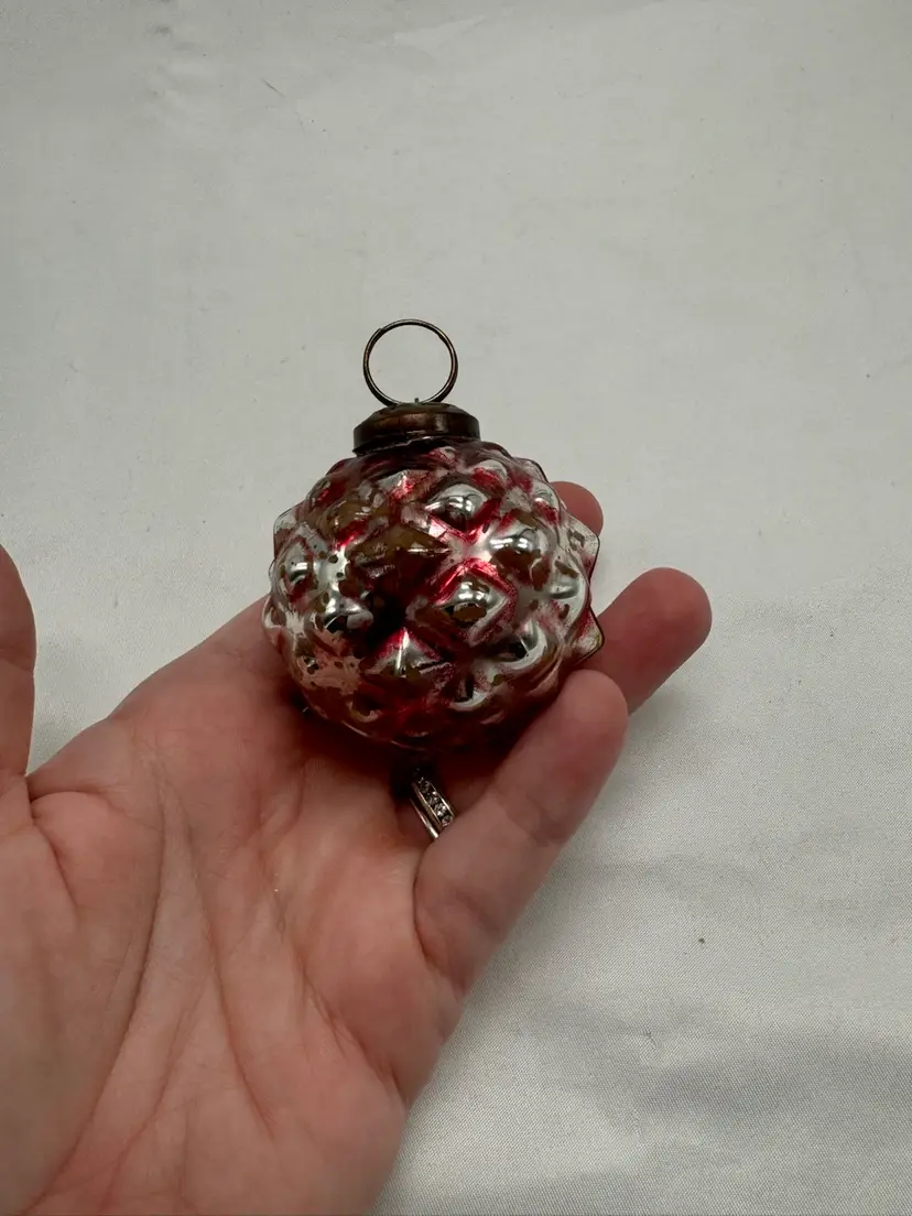 VTG Kugel Style Mercury Glass Ornament