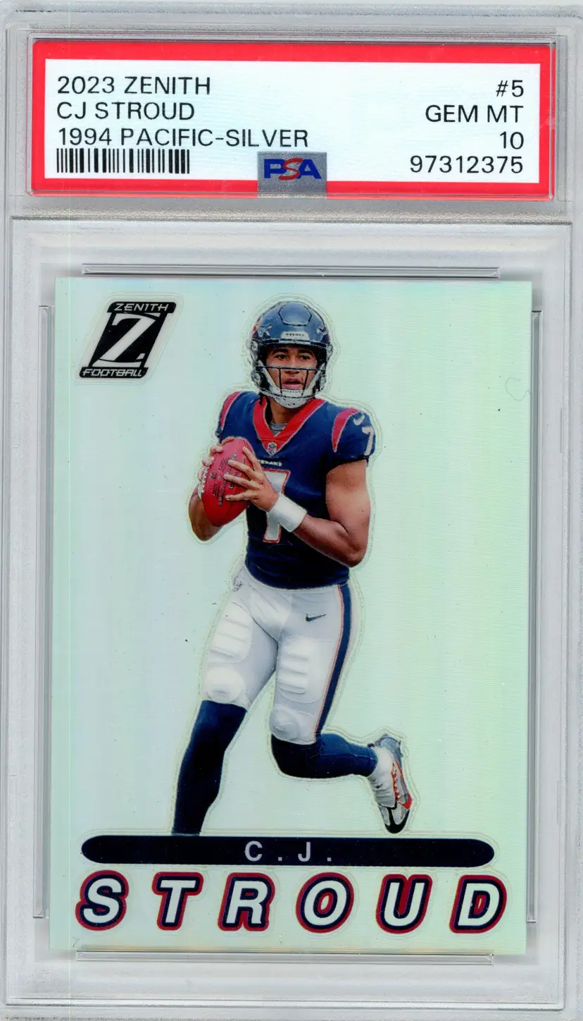 2023 Zenith CJ STROUD RC Rookie #5 1994 Pacific Silver TEXANS PSA 10 GEM MT
