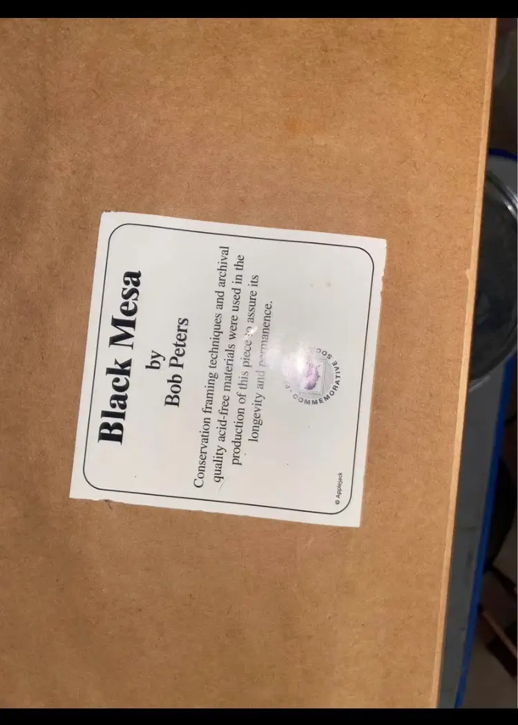 Bob Peters 4 framed Lithographs horses matted with stamps Artist signed .