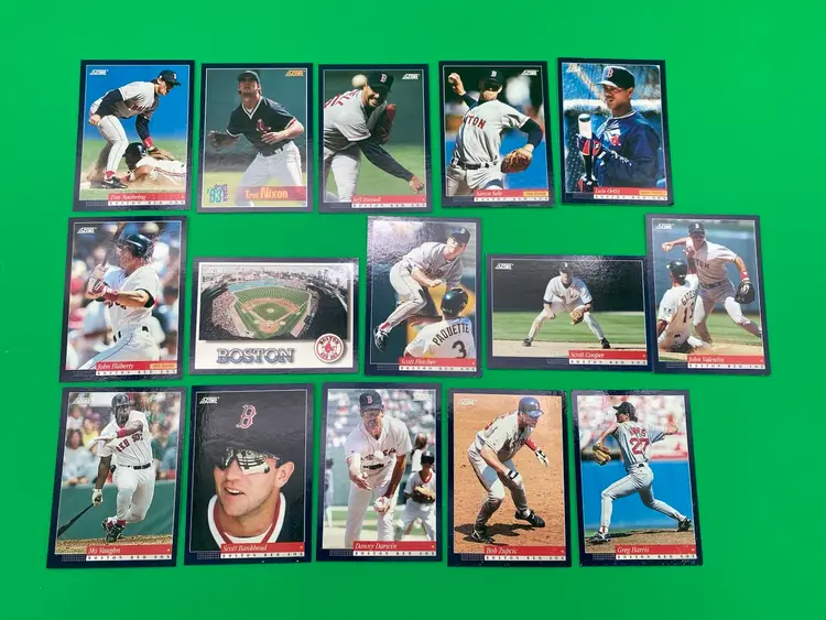 Score 1994 MLB Boston Red Sox Lot of 15 Different Trading Cards