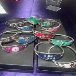 #09 - Vintage Alpaca Silver Shell Alloy Bracelets