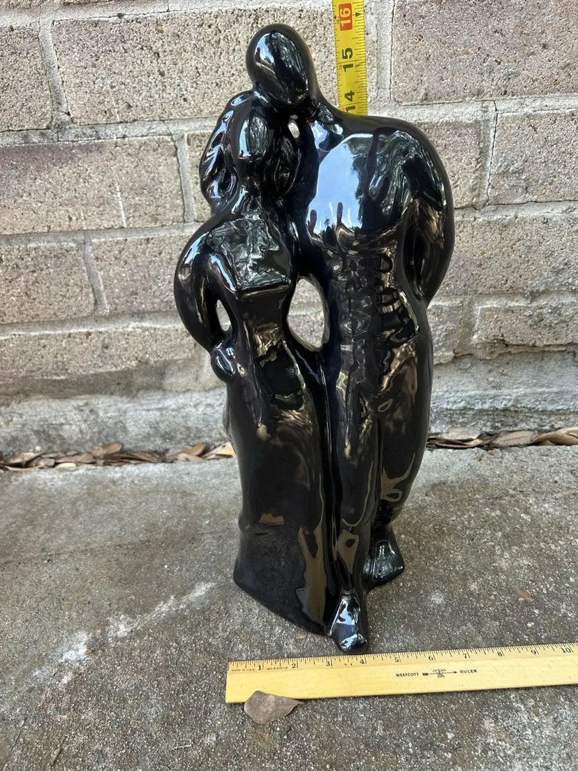 Vintage Royal Haeger Man & Woman Sculpture Set: 16" Tall