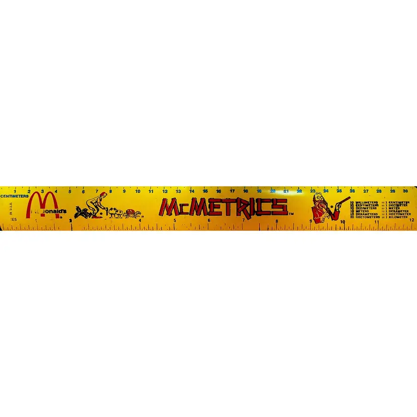McDonald's McMetric Metal Ruler Metric