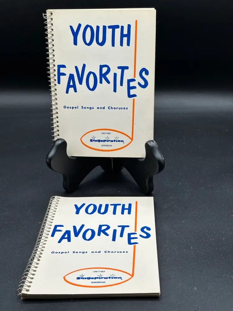 2-Youth Favorites Gospel Songs and Choruses 1963 Spiral Bound
