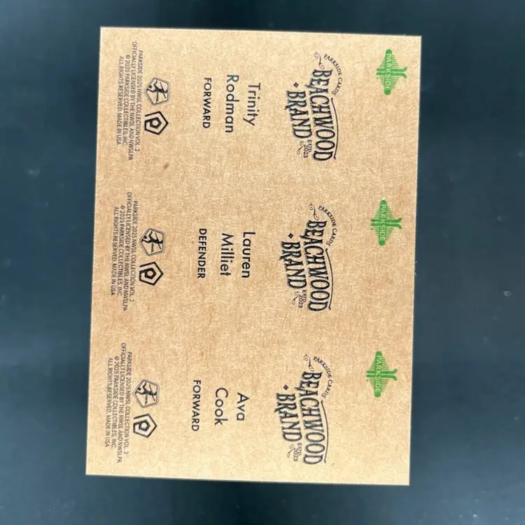 Trinity Rodman Lauren Milliet Ava Cook Beachwood 2025 Parkside NWSL Vol 2 Soccer Card