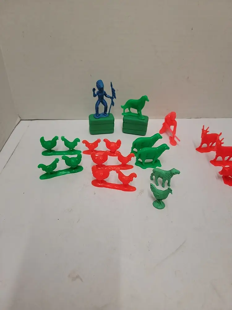 Farm Animals And 2 Indian Toys
