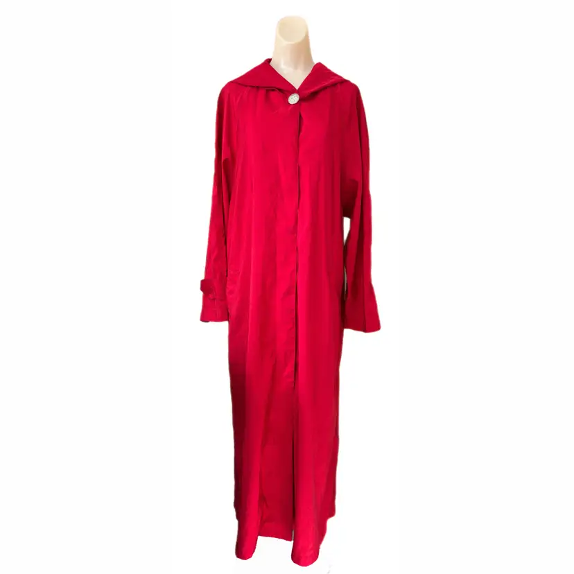 Forecaster Boston Medium Rain Coat Red Hood Union Made USA Mid Century Vintage