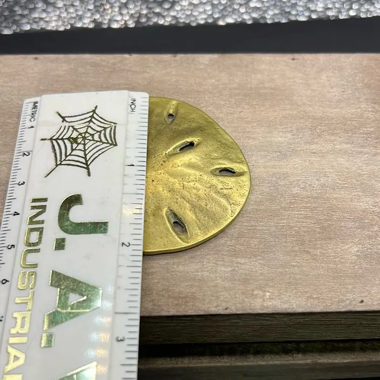 Brass Sand Dollar, 2”