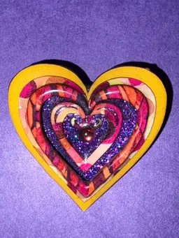 Designs By Lucinda Figural Heart Pin / Brooch - Hard To Find ~ Beautiful