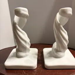 Westmoreland Lotus Spiral Candlestick Holders