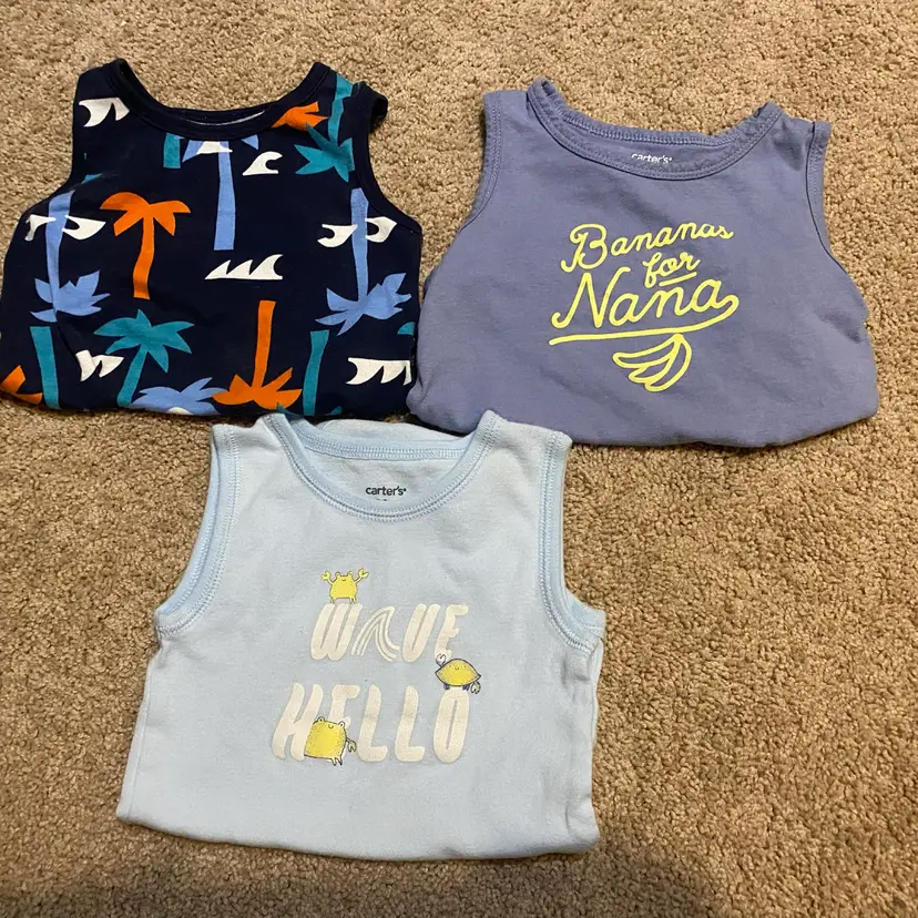 Boy's Size 24 Months 3-Piece Bundle of Tank One-Pieces - Carter's & Garanimals