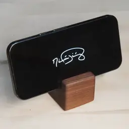 Walnut cell phone stand