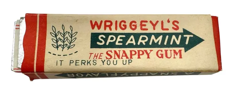 Vintage Japan Snappy Gum Toy Wriggeyl's Spearmint Joke Prank Gag Novelty