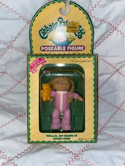 Vintage Cabbage Patch Kids Pose-able Figure 4” Nikki Pam 1984