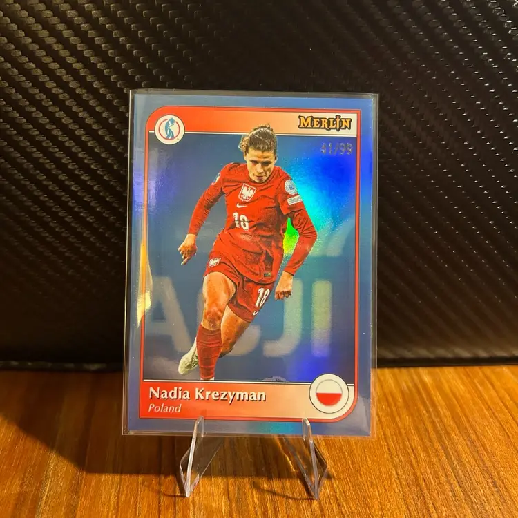 Nadia Krezyman 2025 Topps Merlin Women’s Euros Blue Parallel /99