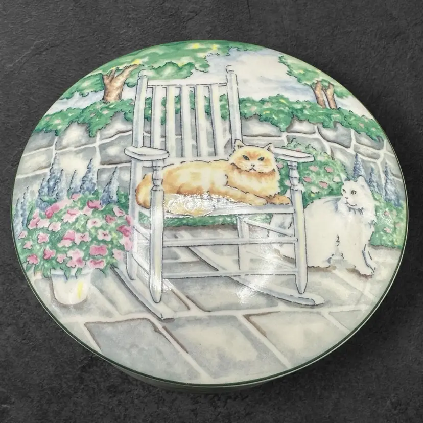 Studio Nova “Lazy Cat” Covered Trinket Box/Dish - Retired