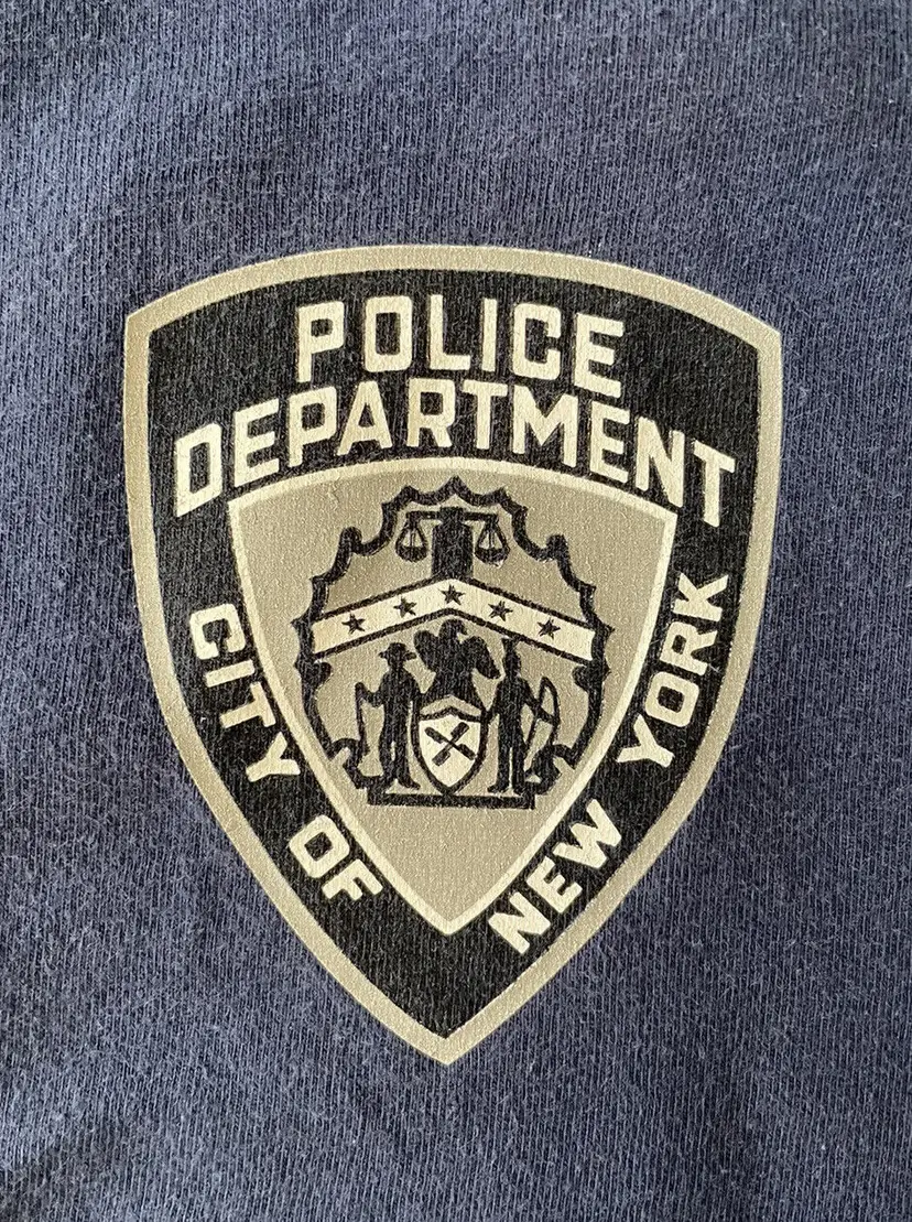Vintage City of New York Police T Shirt Tee XL Blue The Beat TV SEE PICS Hanes