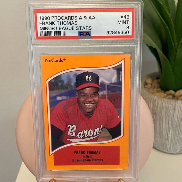 Psa 9 Frank Thomas 1990 Pro cards Minor League Stars