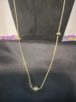 Vintage 1972 GOLD TONE Henkel & Grosse Christian Dior Germany 28-30 in NECKLACE