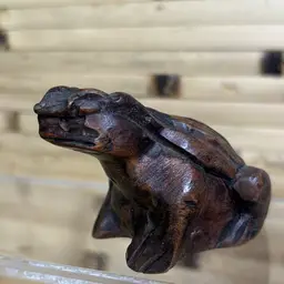 Carved Wooden Frog