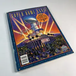 1993 Super Bowl XXVII Program Dallas Cowboys Buffalo Bills Rose Bowl 1/31/93