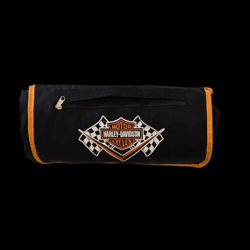 Harley Davidson Motorcycle Bike Cover with Felt Lining Indoor Outdoor Rolled Up