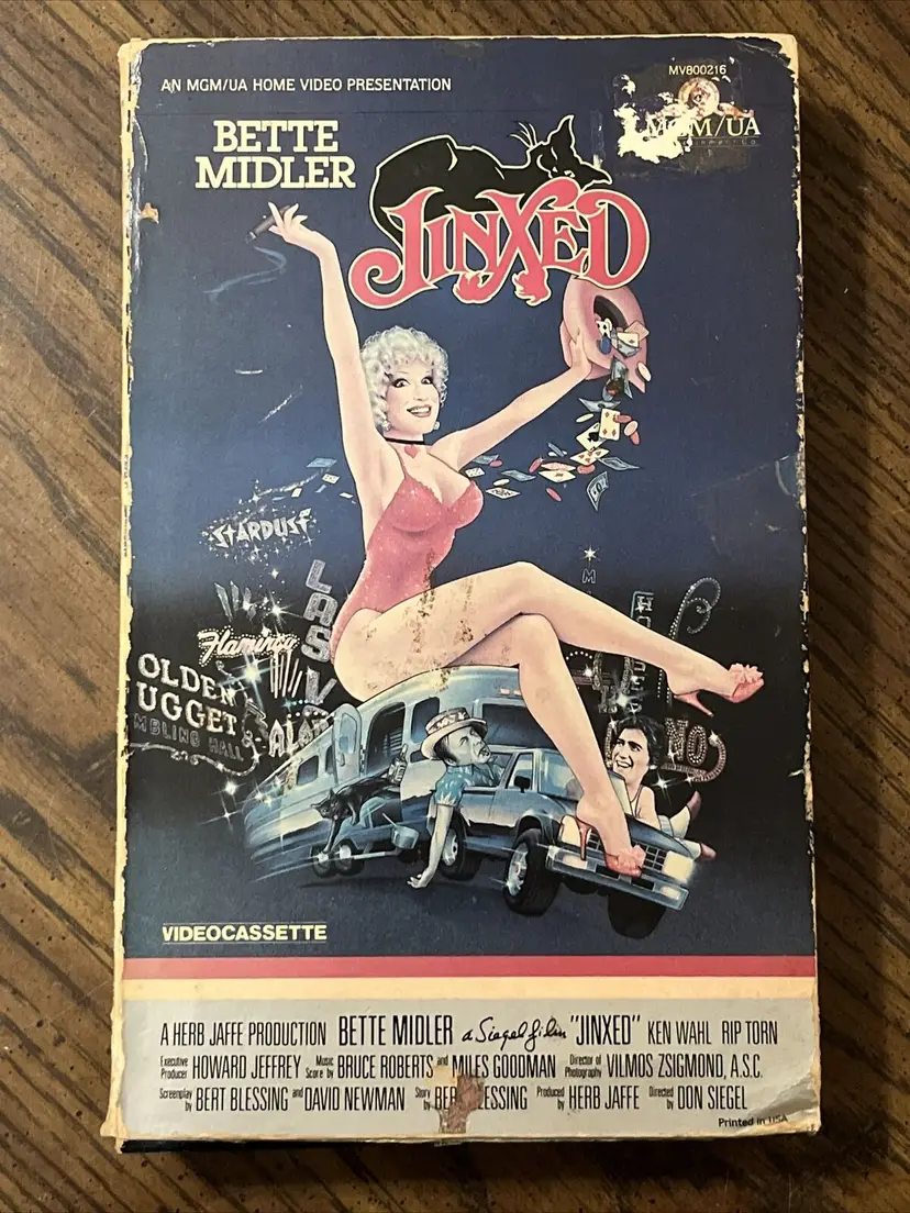 Jinxed 1982 VHS Video Bette Midler MGM Big Box