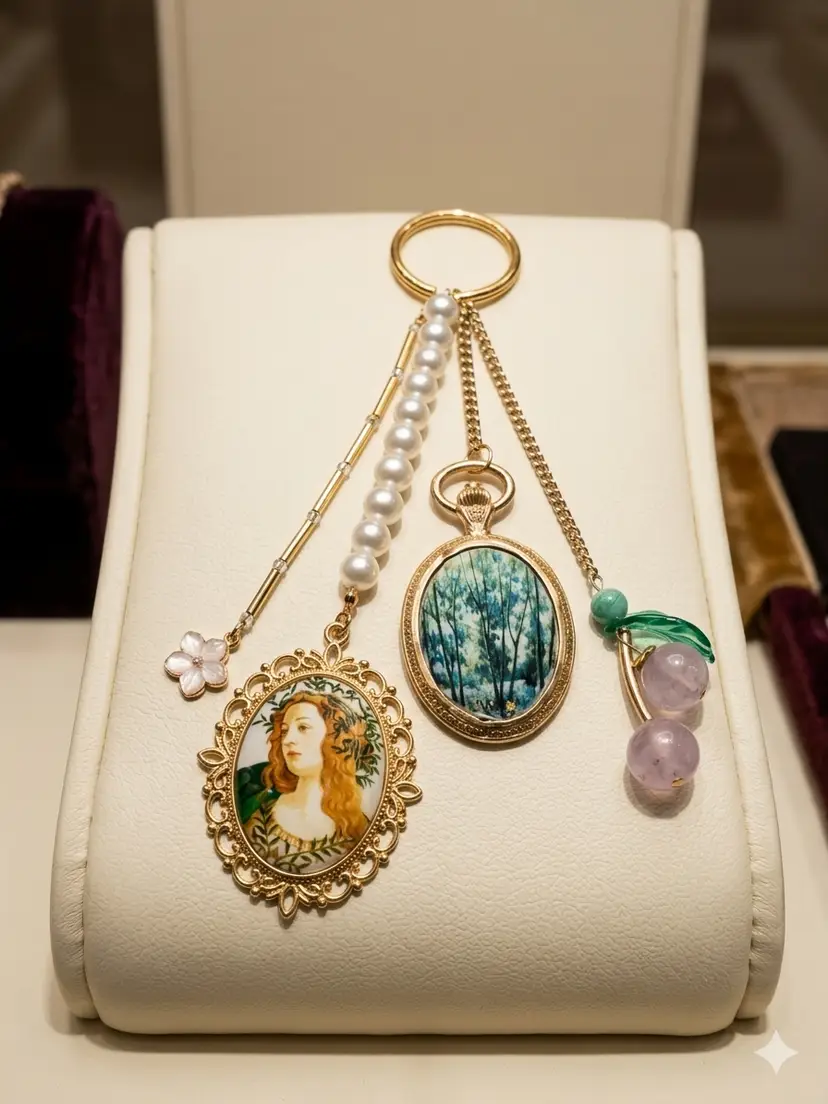 Niknax Rare Collectible Art Bag Charm Keychain | Unique Vintage MADONNA Keyring | OOAK Treasure Find