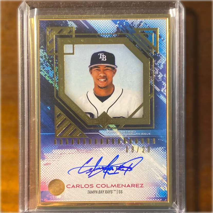 2021 Bowman Transcendent Carlos Colmenarez Auto 8/20 Tampa Bay Rays