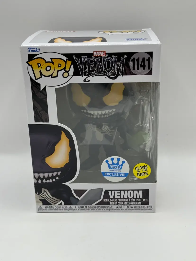 Funko Pop! Marvel - Venom #1141 - Glows in the Dark- Funko Exclusive + Protector