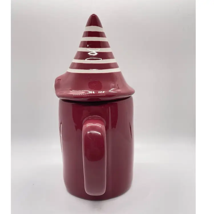 Rae Dunn Artisan Collection by Magenta Maroon COZY Gnome Mug with Lid Topper