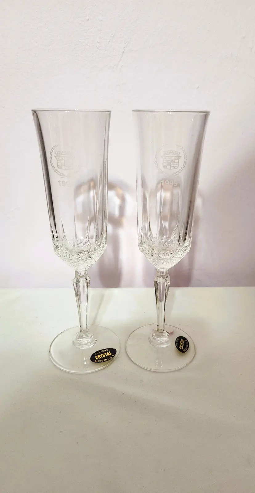 1999 Cadillac Crystal Champagne Glasses