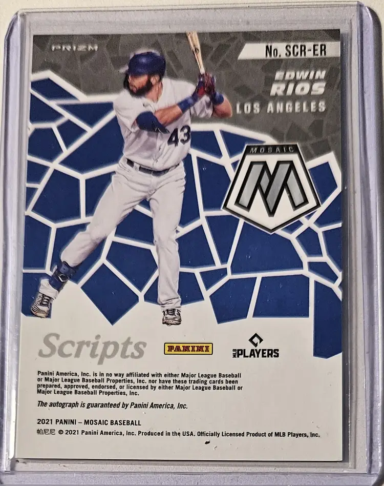 2021 Panini Mosaic Scripts Edwin Rios Auto