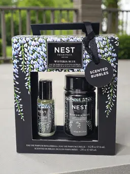 NEST Fragrances Wisteria Blue Eau de Parfum 0.2 Fl Oz & Scented Bubbles 2f Fl Oz