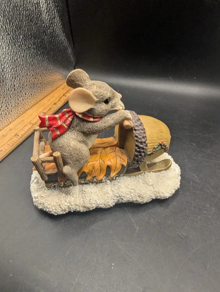 Vintage Fitz and Floyd  Charming Tails Maxine's Snowmobile Ride-Naled 87/612.