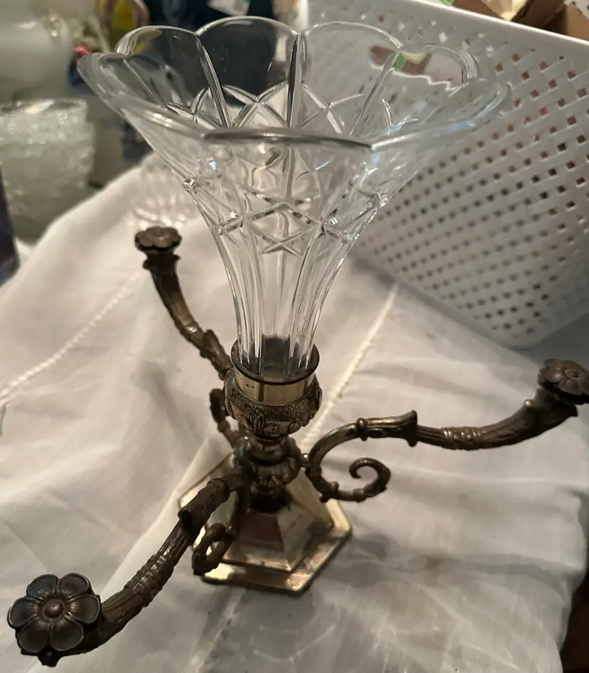 Vintage Towle William Adams WA Italy 3 Arm Silverplated Candelabra